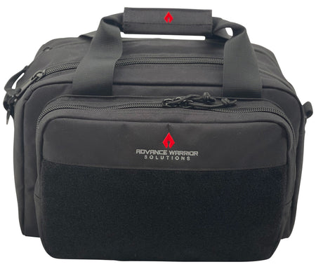 Advance Warrior Solutions DRTBBL 14.57" Black Polyester Range Bag with Double Zipper and Velcro Divider