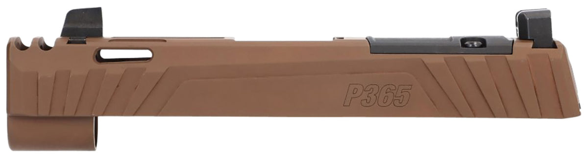 Sig Sauer P365 9mm Luger Coyote Brown Replacement Slide Integrated Compensator ROMEOZERO XRAY3