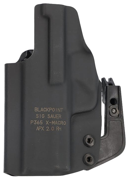 Sig Sauer Tactical Inside Waistband Black Kydex Holster Belt Clip P365-XMACRO Right Hand