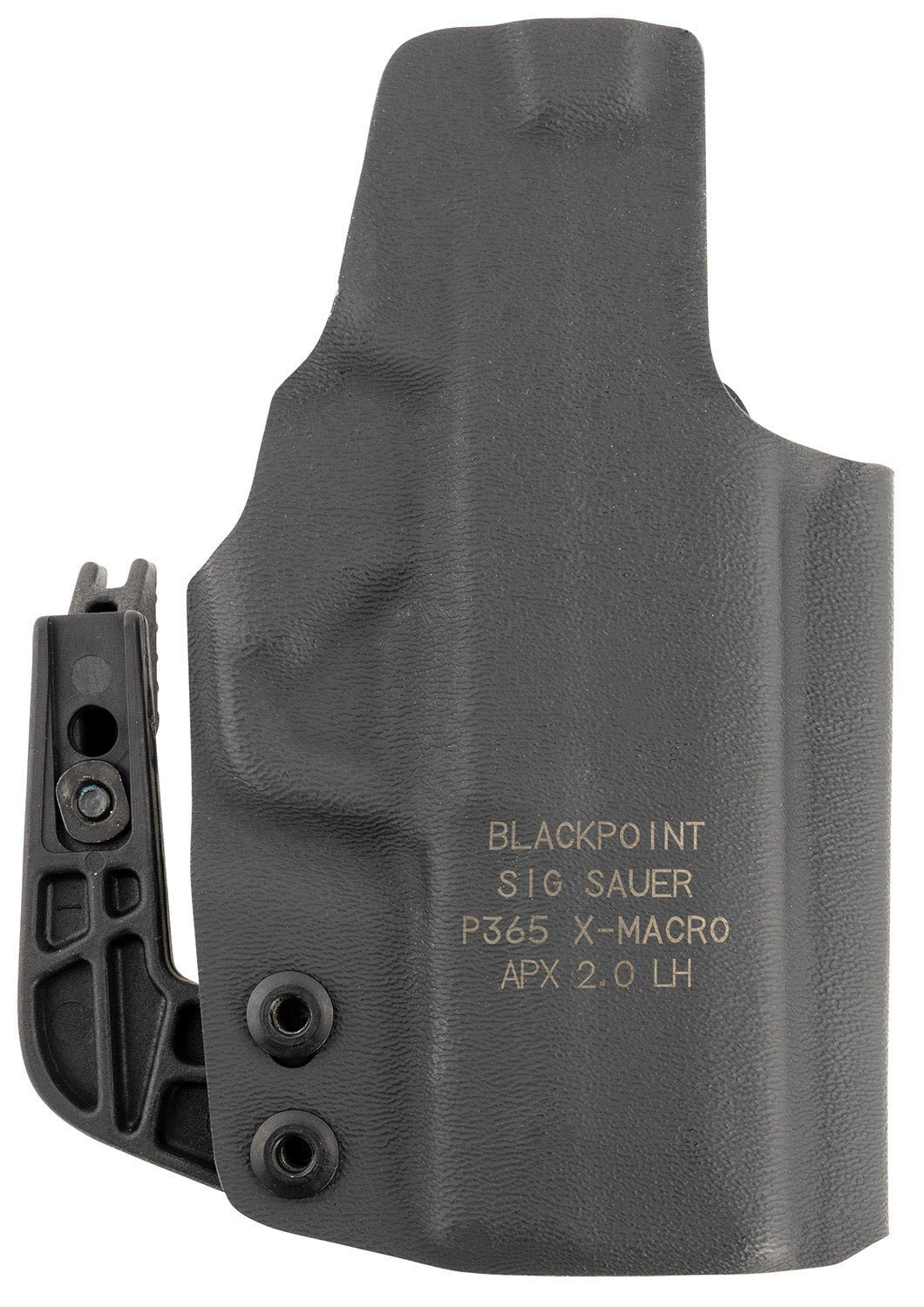 Sig Sauer Tactical Inside Waistband Black Kydex Holster Sig P365 Left Hand