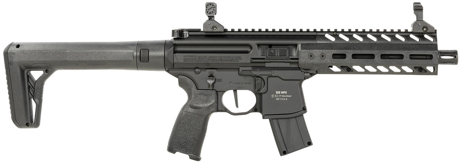 Sig Sauer MPX CO2 Powered Air Rifle .177 Cal 30rd Picatinny Rail Black Synthetic