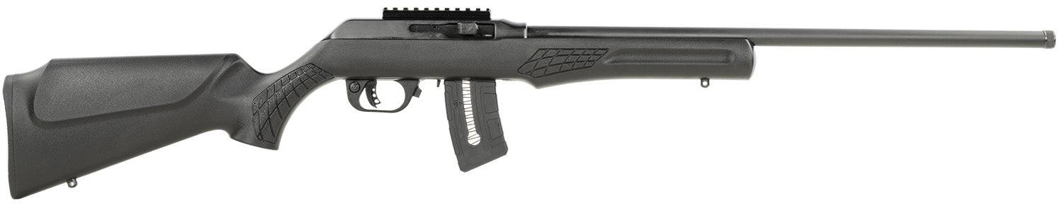 Rossi RS22W2111-TH RS22 Semi-Auto 22 WMR 10+1 21" Threaded Barrel, Black, Fixed Synthetic Stock