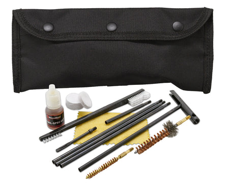 KleenBore POU302B MOLLE-Compatible Multi-Caliber Cleaning Kit Rifle/Handgun Black Case