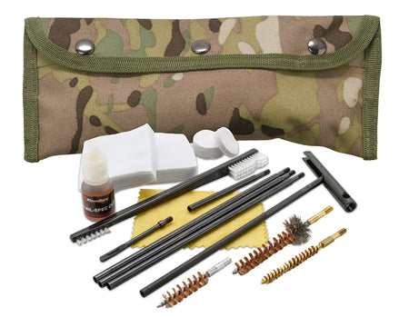 KleenBore POU303MC MOLLE-Compatible Multi-Caliber Cleaning Kit Multi-Cam Handgun/Rifle