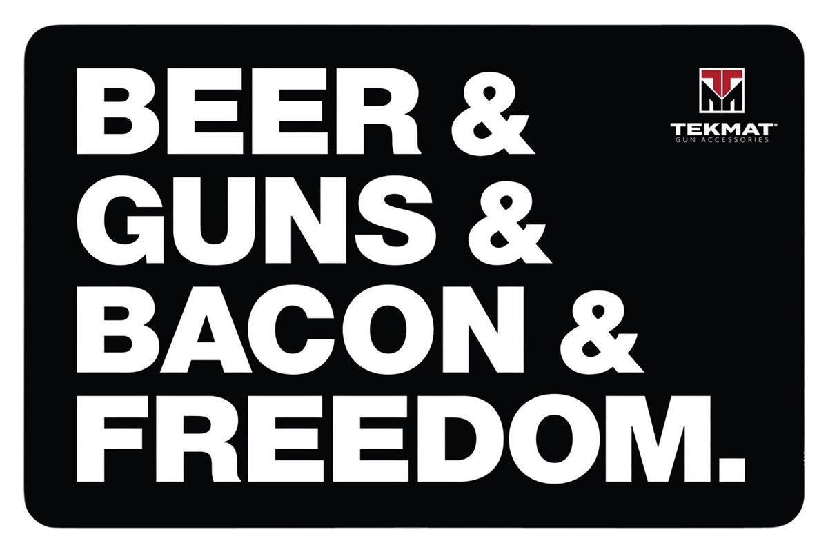 TekMat Beer & Guns & Bacon & Freedom Padded Gun Cleaning Mat 11"x17"