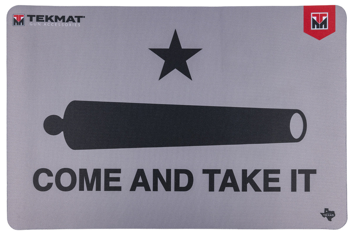 TekMat Come And Take It Cannon Padded Gun Cleaning Mat Black/Gray 11"x17"