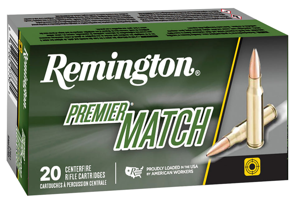 Remington Premier Match Hollow Point Boat Tail 52 Grain .223 Remington 3200 fps 047700393506
