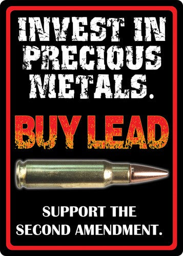 Rivers Edge Decorative Invest In Precious Metals Tin Sign 12x17
