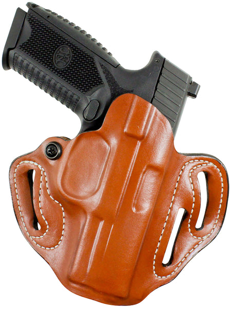 DeSantis 002TB8WZ0 Speed Scabbard Tan Leather OWB Holster Fits Springfield Prodigy w/wo Red Dot 5" LH