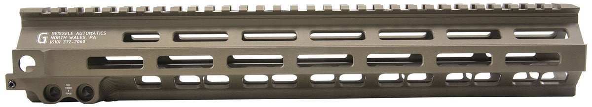 Geissele SMR MK8 13.5" M-LOK Free-Float Rail, Desert Dirt, Barrel Nut Included