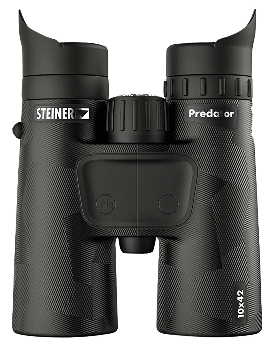 Steiner 2059 Predator Binocular 10x42mm, Fast-Close Focus Wheel, Black Makrolon/Rubber Armor