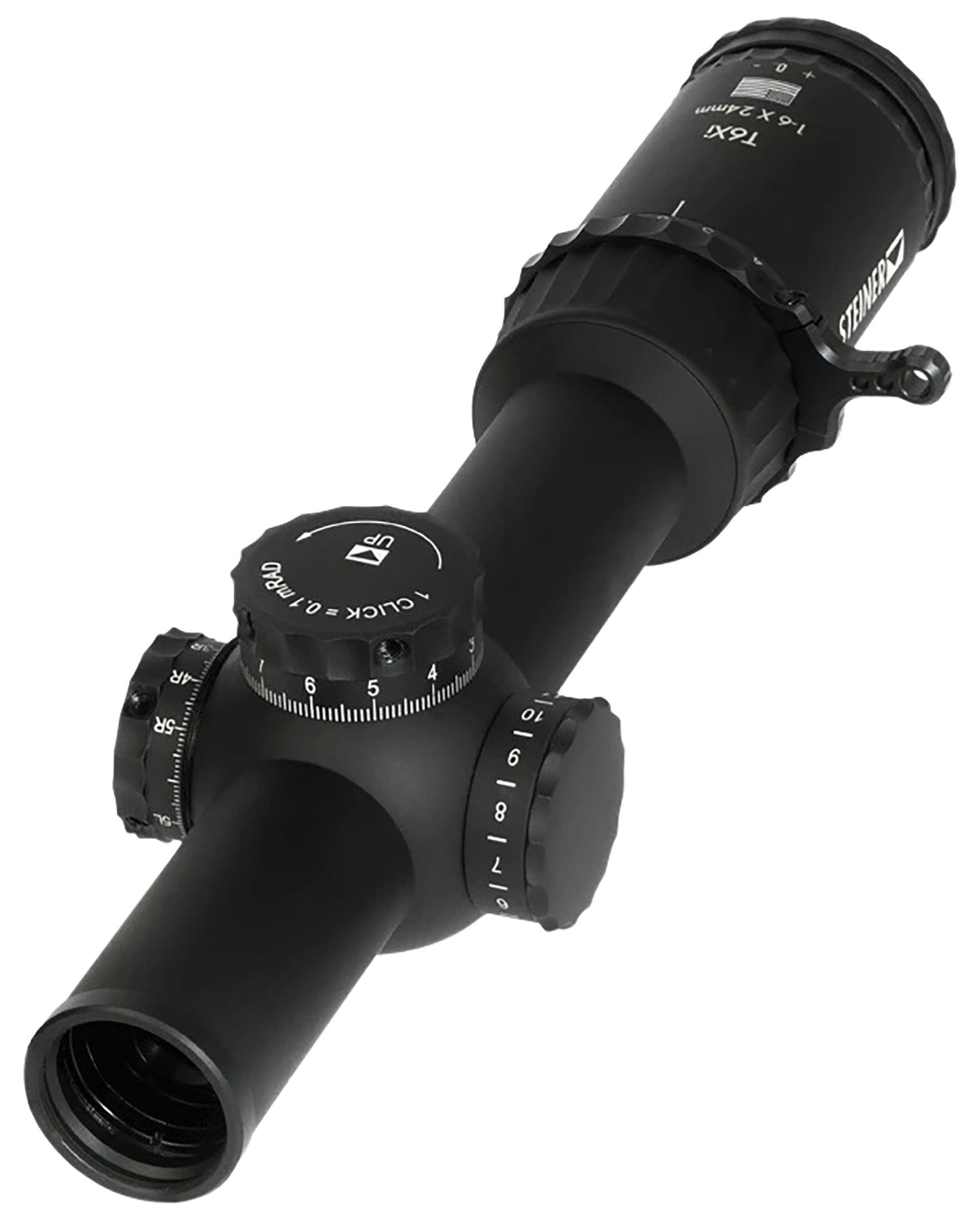 Steiner 5103 T6Xi 1-6x24mm 30mm Tube Illuminated KC-1 MIL Reticle First Focal Plane Features Throw Lever