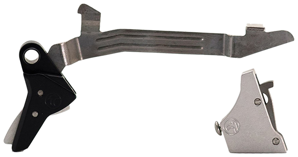 Timney Triggers Alpha Competition Straight Trigger – Glock Gen3-4 Large Frame, Silver Finish