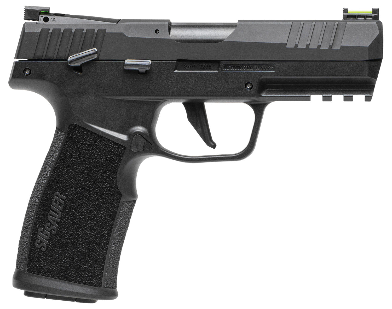 Sig Sauer 322CBAS10 P322 22 LR 10+1 4" Black Steel Threaded Barrel, Black Hard Coat Anodized Optic Ready/Serrated Slide, Black SS/Polymer Frame w/Picatinny Rail & Black Polymer Grips