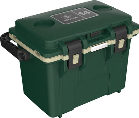 Pelican IM 14Qt Hunter Green Tan Cooler Dry Storage