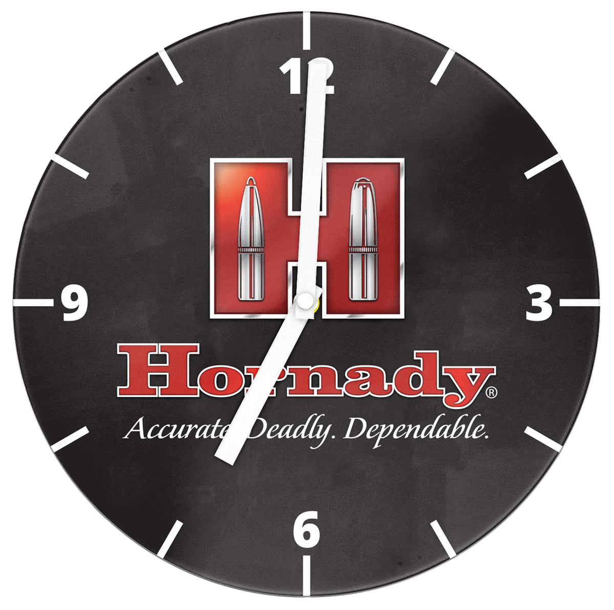 Hornady 99146 H-Logo Clock Black/Red 18.70" Long