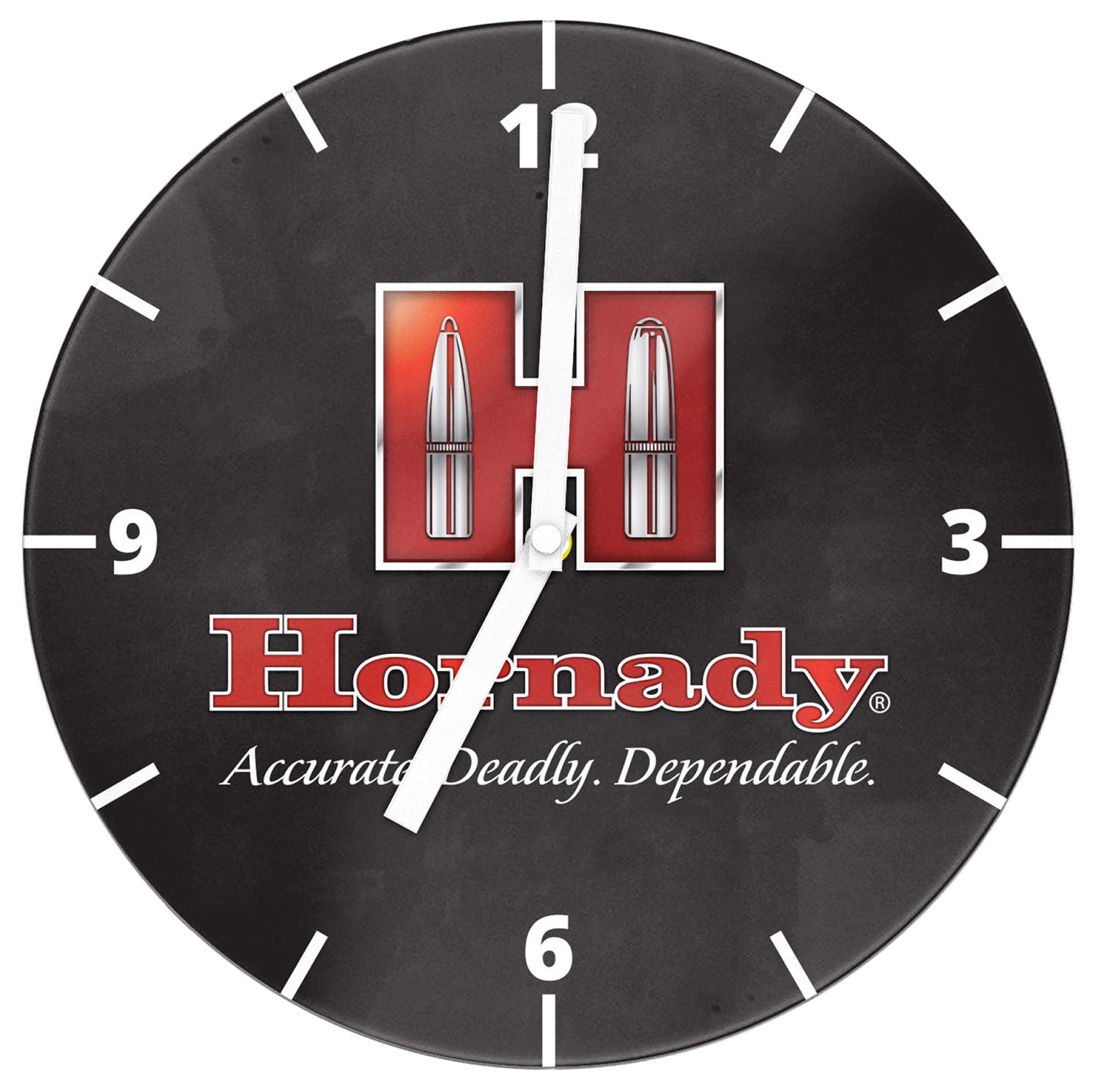 Hornady 99146 H-Logo Clock Black/Red 18.70" Long