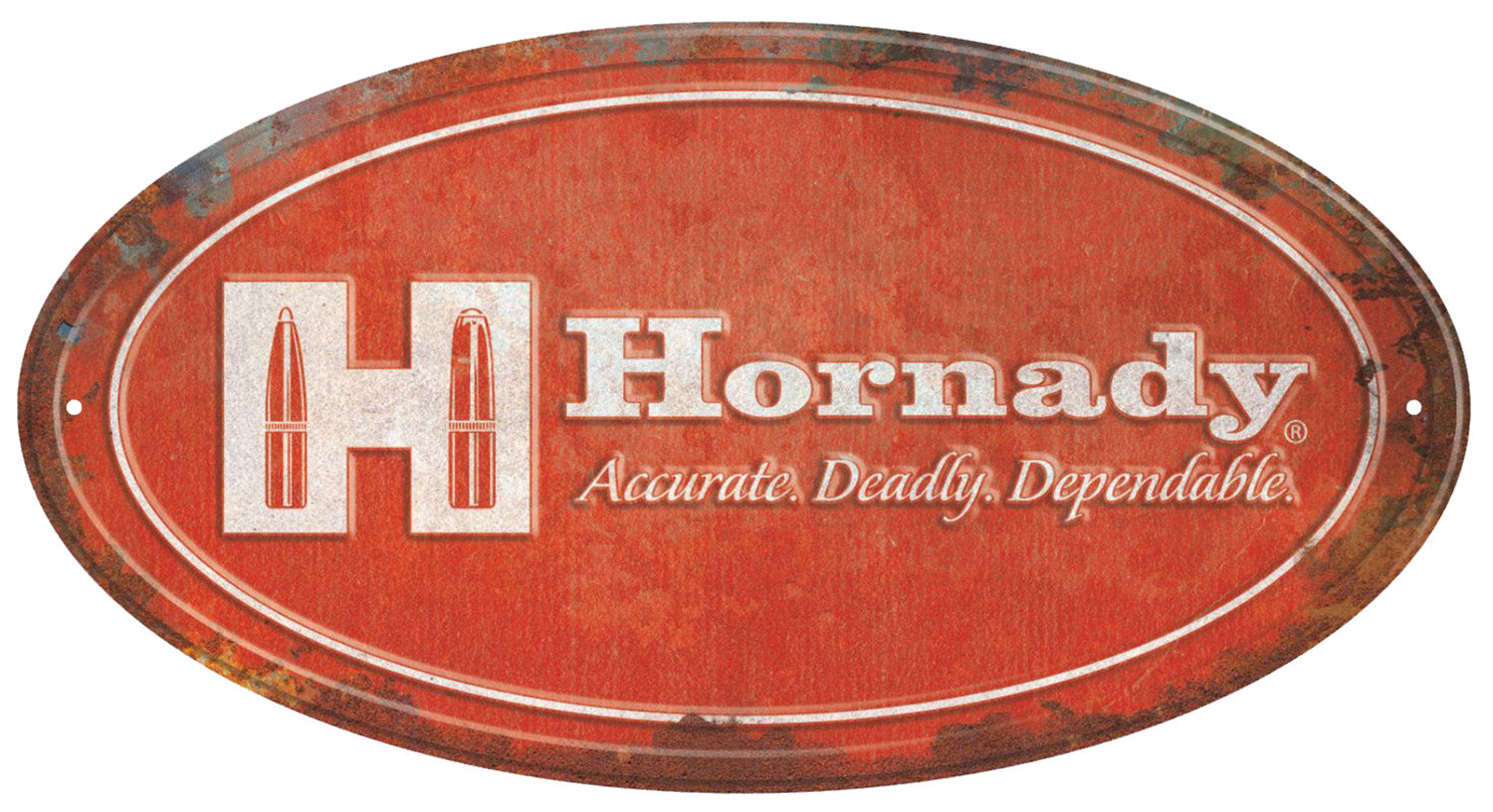 Hornady 99144 Accurate Deadly Dependable Oval Aluminum Sign