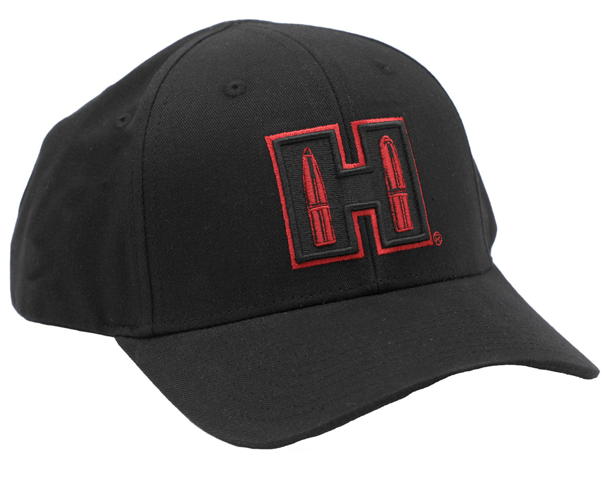 Hornady H Patch Snapback Cap Black and Red Semi-Structured