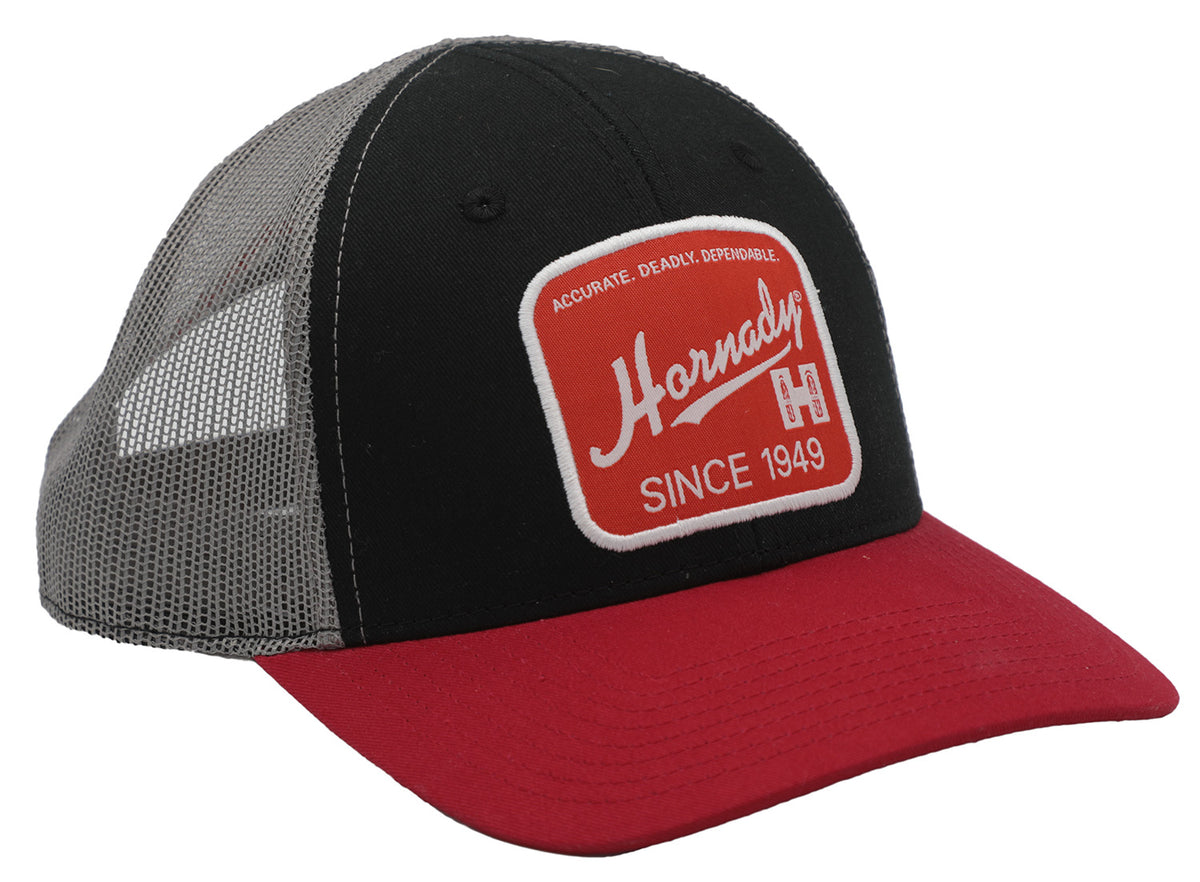 Hornady Mesh Cap Black and Red with Hornady Logo