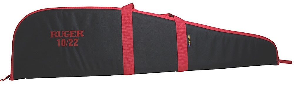 Ruger 27540 40-Inch Embroidered Rifle Case for 10/22 Black Red Endura Dense Foam Padding