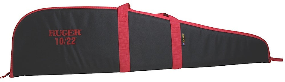 Ruger 27540 40-Inch Embroidered Rifle Case for 10/22 Black Red Endura Dense Foam Padding