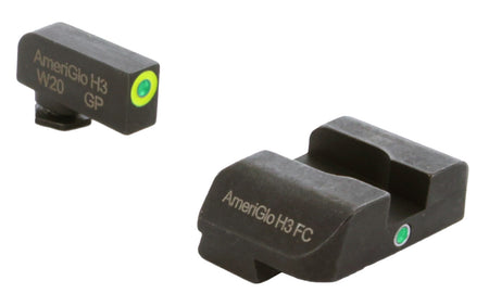 AmeriGlo GL301 i-Dot Glock Sight Set – Green Tritium LumiGreen Outline Front Sight & Green Tritium Rear
