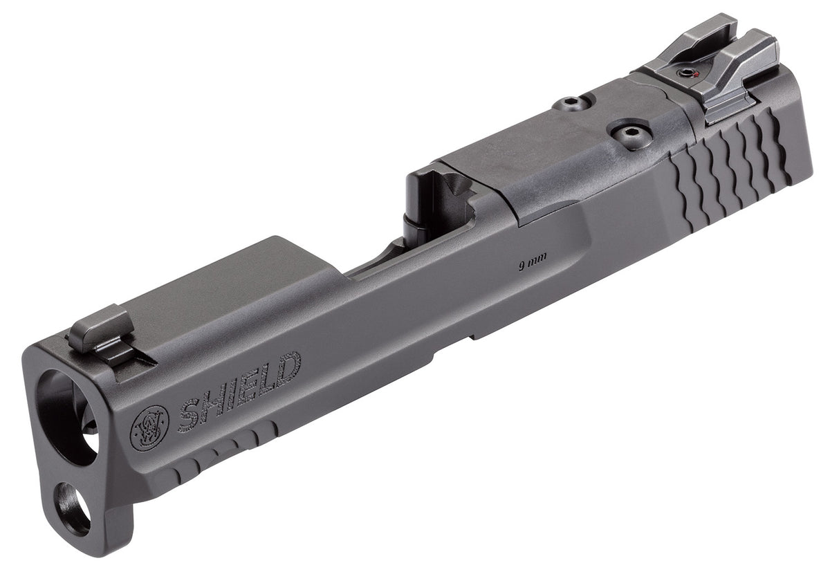 Smith & Wesson 3015613 9mm S&W Shield Optic-Ready Slide Assembly Black Armornite 3-Dot Sights