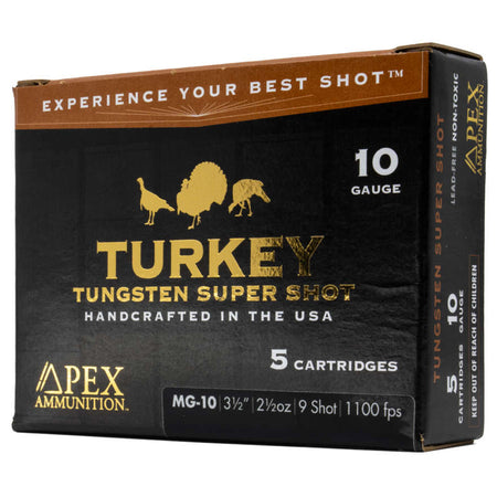 Apex 10 Gauge Shotgun Ammo Turkey TSS 3.5 in 2-1/2 oz #9