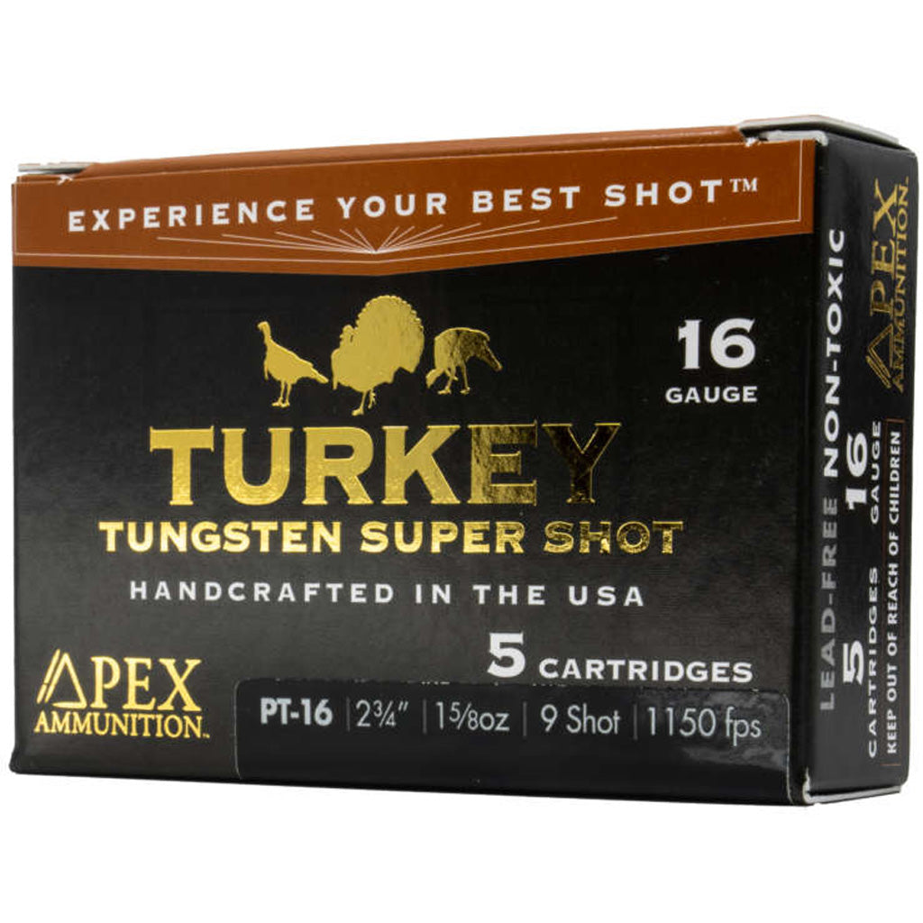Apex 16 Gauge Shotgun Ammo Turkey TSS 2.75 in 1-5/8 oz #9