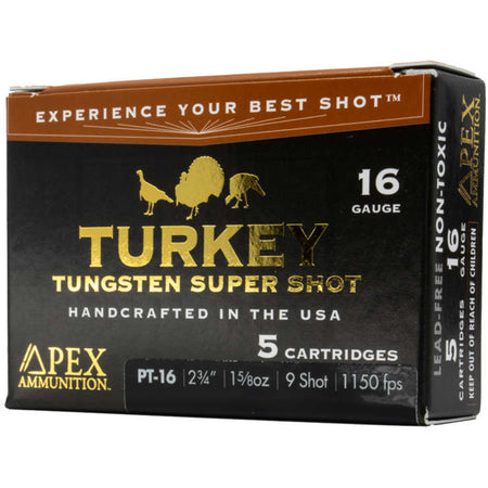 Apex 16 Gauge Shotgun Ammo Turkey TSS 2.75 in 1-5/8 oz #9