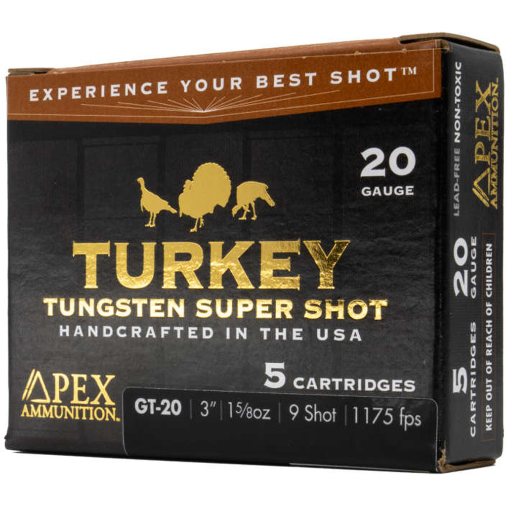 Apex 20 Gauge Shotgun Ammo Turkey TSS 3 in 1-5/8 oz #9