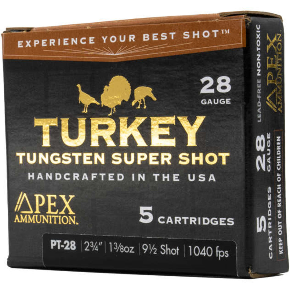 Apex 28 Gauge Shotgun Ammo Turkey TSS 2.75 in 1-3/8 oz #9