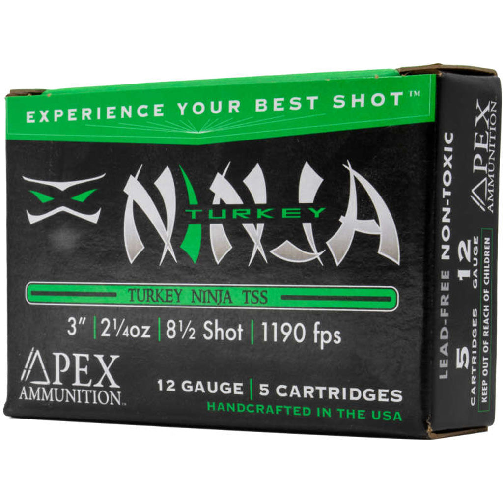 Apex 12 Gauge Shotgun Ammo Turkey Ninja TSS 3 in 2-1/4 oz #8.5