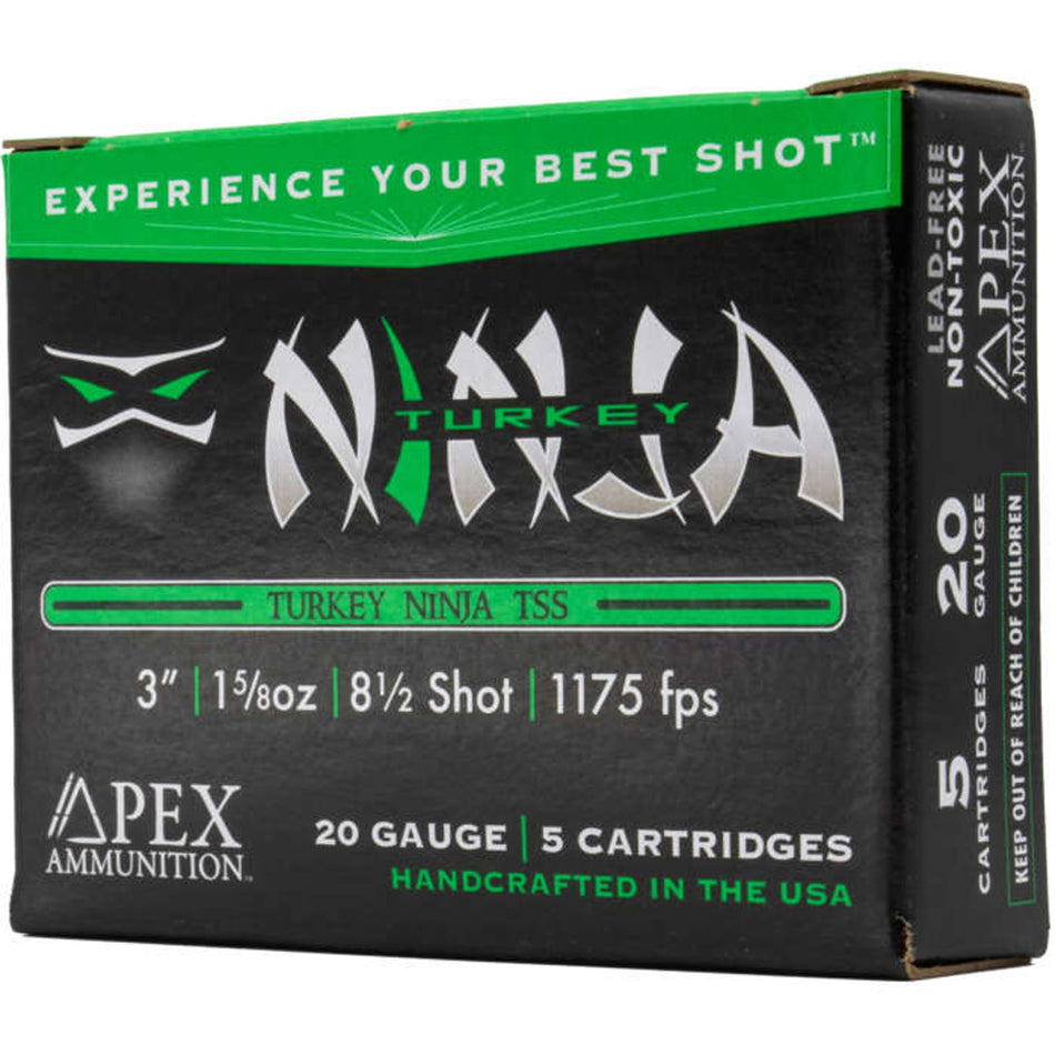 Apex 20 Gauge Shotgun Ammo Turkey Ninja TSS 3 in 1-5/8 oz #8.5