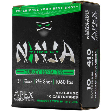 Apex .410 Bore Shotgun Ammo Turkey Ninja TSS 3 in 7/8 oz #9.5