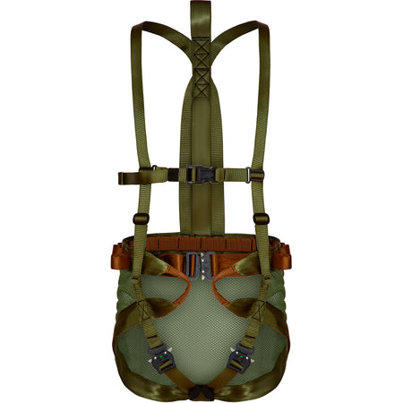 XOP Mondo Treestand Safety Saddle Harness with Carabiners and Ropes