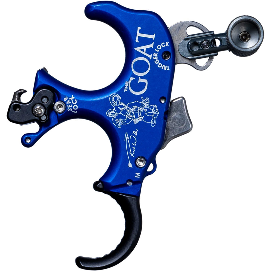 Tru Ball GOAT Medium 3 Finger Blue QuickSilver Release Aid