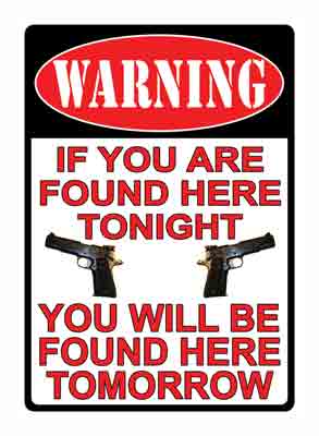 Rivers Edge Tin Sign - Warning If You're Found Here, 12"x17"
