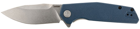 Kershaw 2036 Lucid Folding Knife 3.20" Stonewashed Clip Point Blade, Blue & Stainless Glass-Filled Nylon Handle, Pocket Clip