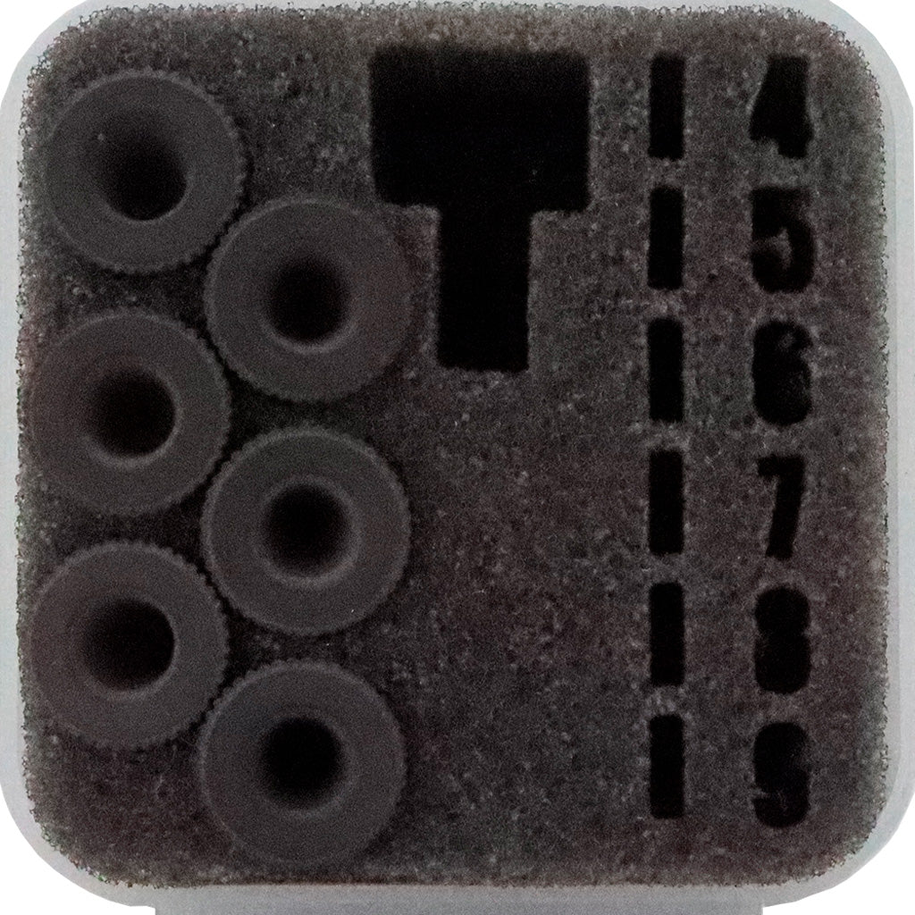 Specialty Iron I Rifle Peep Aperture Kit with 6 Aperture Sizes and Case