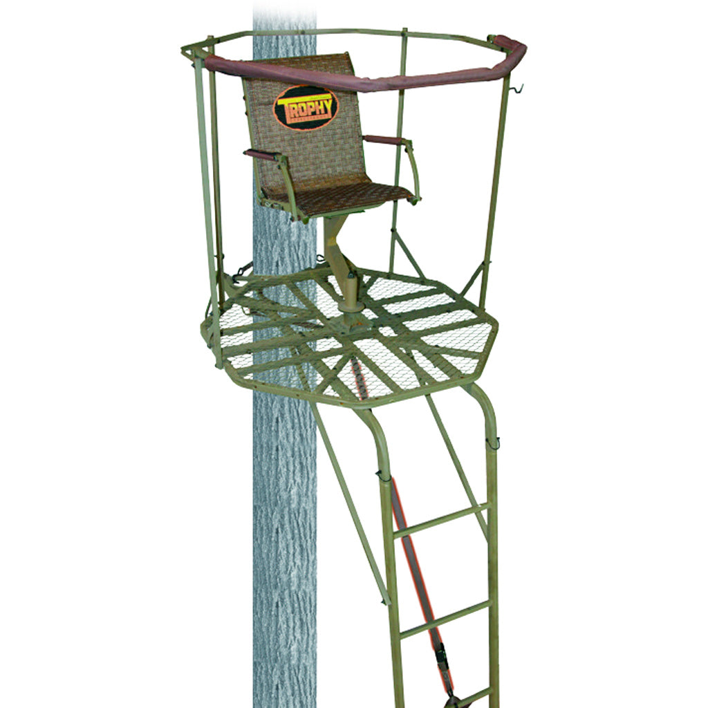 Trophy Treestands Aimer 360 Ladderstand with Flip-Up Shooting Rest 16 ft.