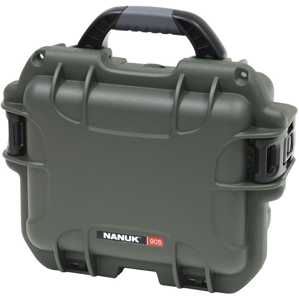 Nanuk Waterproof Pistol Hard Case with Foam Olive 9.4 in. x 7.4 in. x 5 in.
