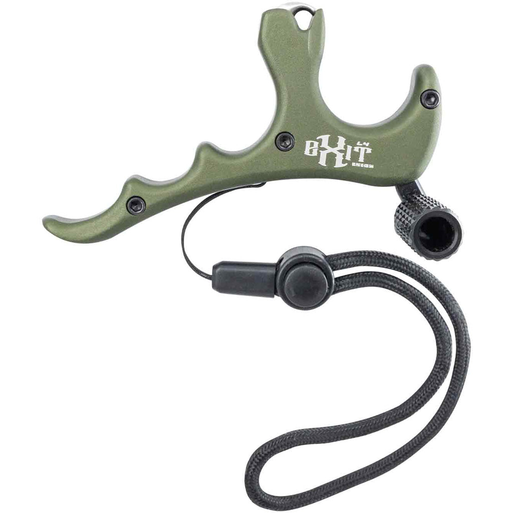 B3 Exit L4 4 Finger Bow Release OD Green - Includes Lanyard