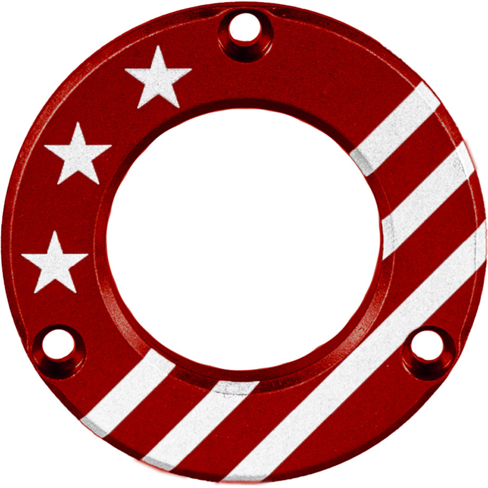 Axcel Driver Bow Sight Hubcap Red w/ Patriotic Engraving