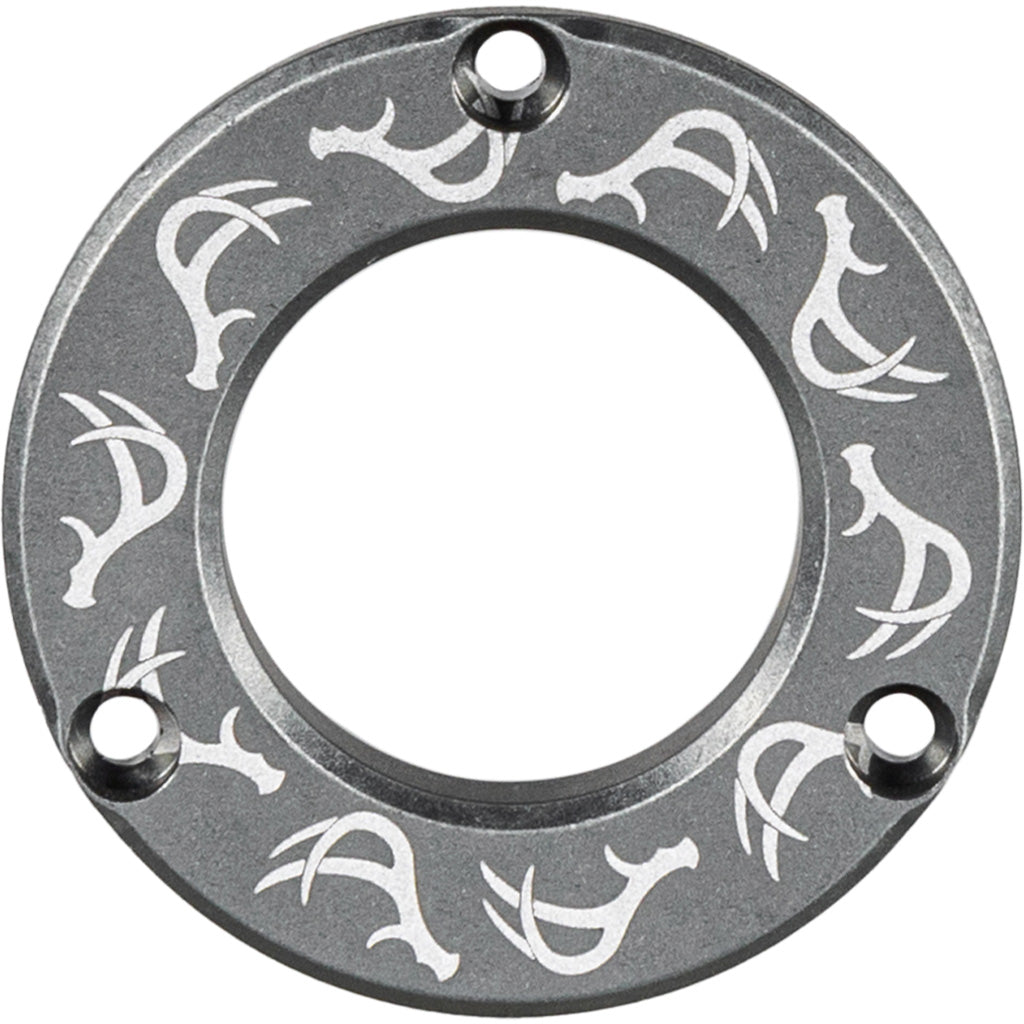 Axcel Driver Sight Hubcap Disc Stone Gray Engraved Deer Antlers
