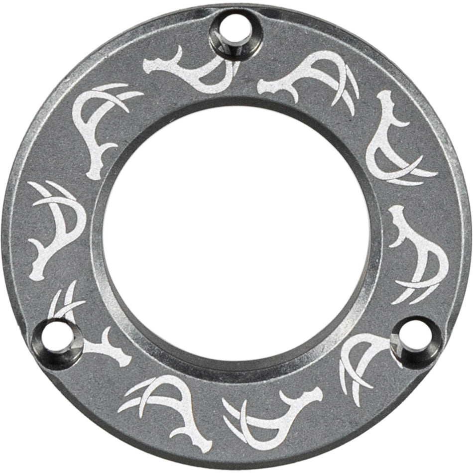 Axcel Driver Sight Hubcap Disc Stone Gray Engraved Deer Antlers