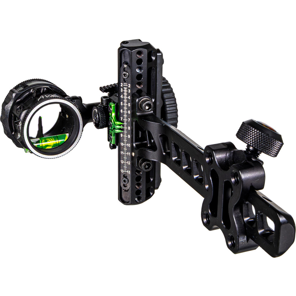 Axcel Driver Plus Single Pin Slider Sight AVX-31 Scope Stealth BH Green .019 Right Hand