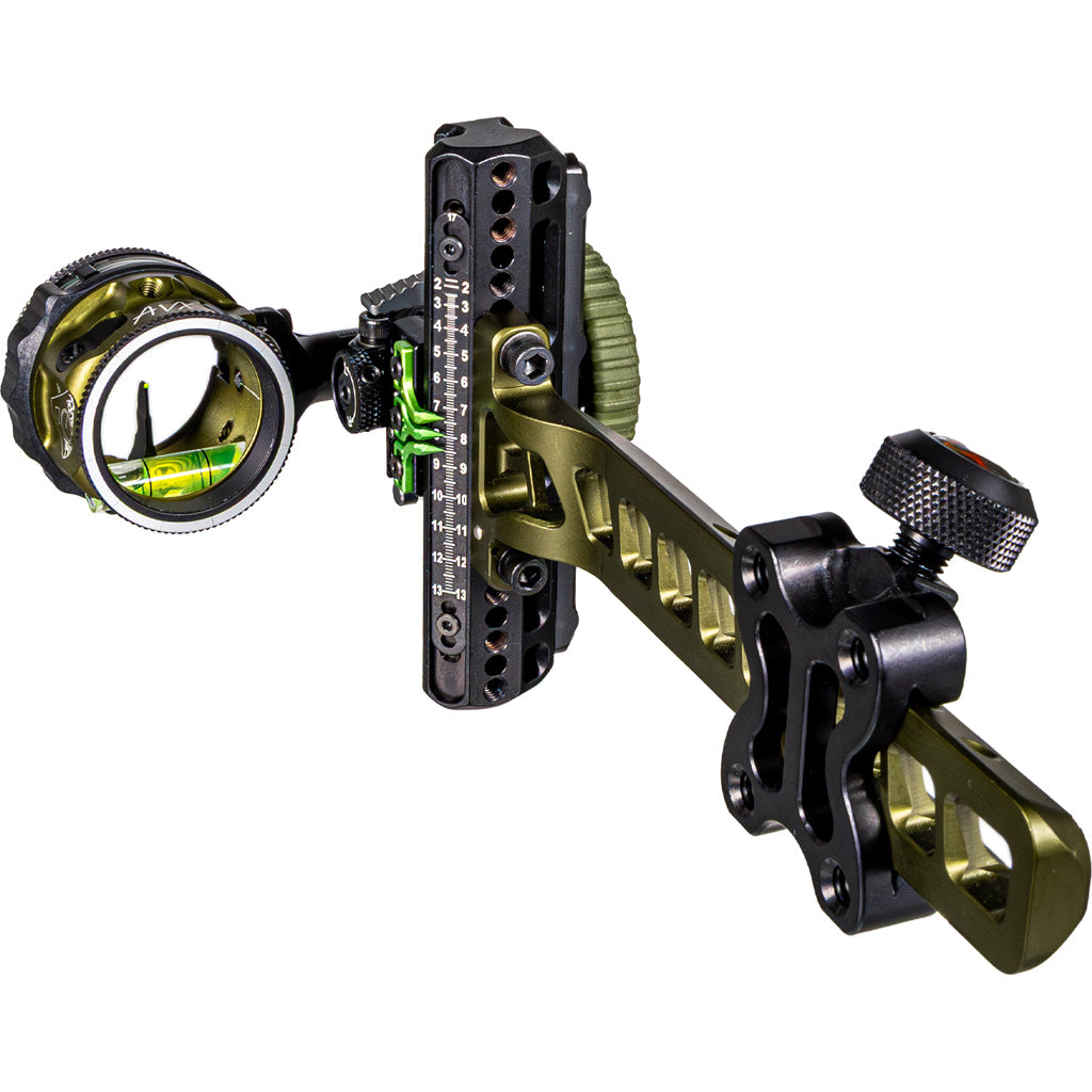 Axcel Driver Plus Single Pin Slider Sight AVX-31 Scope Tactical BH Green .019 Right Hand