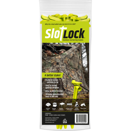 SlotLock Ground Blind Tent Anchoring Stake 9 in. 4 pk.